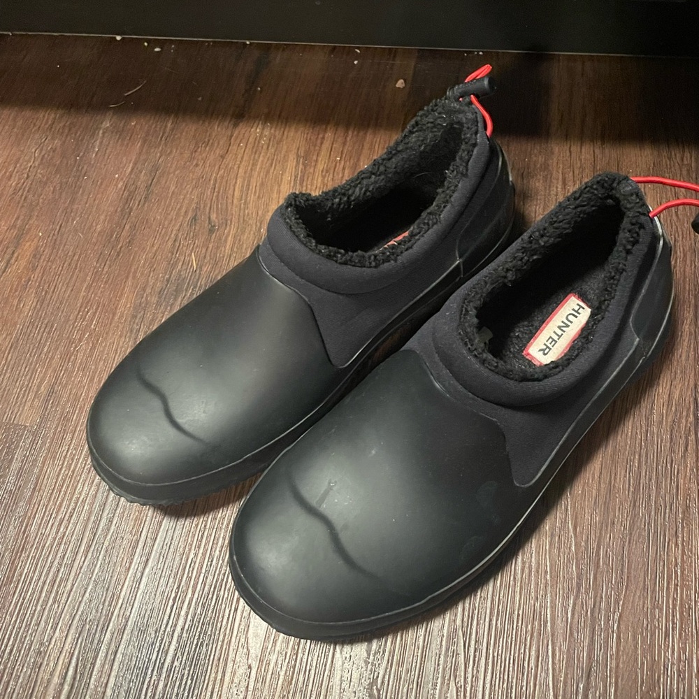 Hunter Black Slip-On Shoes